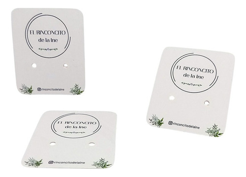 500 Exhibidor Para Aros Etiqueta Tarjeta Troquelada 4 X 5 Cm