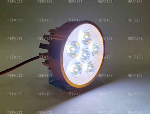 Faros Led Moto 6 Led Color Cobre Kit 2 Faro Con Switch
