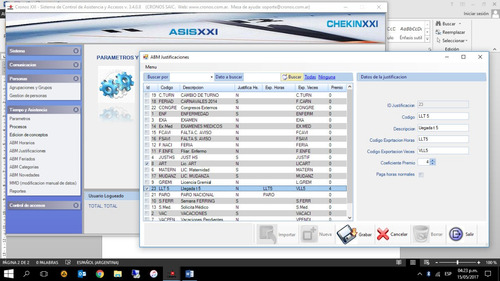 Imagen 5 de 7 de Software Cronos Asis Xxi Reloj Control Horario Asistencia
