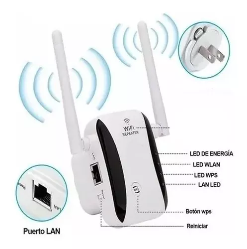 Emulación Más lejano Leche Amplificador Wifi Inalámbrico 2.4 Ghz Para Modem Antena Dual