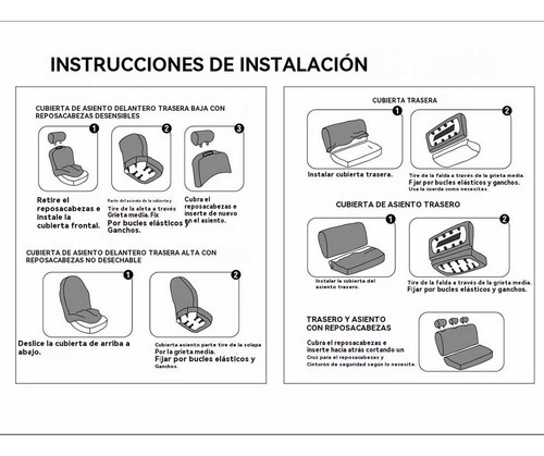 4pzs Fundas De Asientos Delanteros Para Automóvil Universal