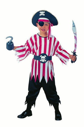 Disfraz Para Niño Pirata Talla M (8-10) Halloween