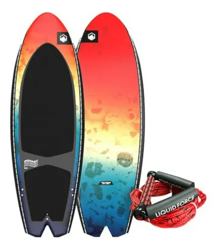 Tabla De Wakesurf Liquid Force Rocket Con Combo De Cuerda De