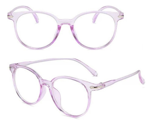 Gafas Monturas Marco Para Lente Formulado Unisex Moda Morado