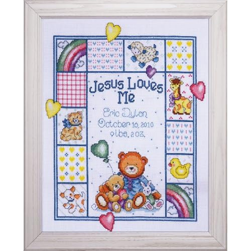Jesus Loves Me 11 X 14 Kit De Punto De Cruz, Multicolor