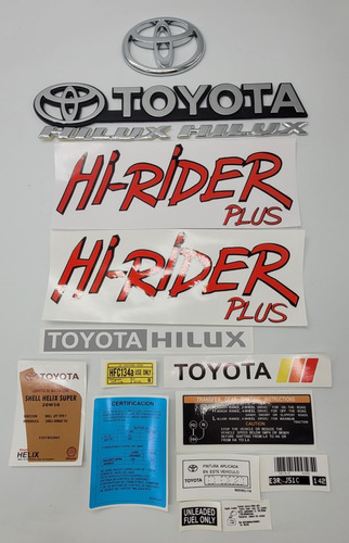 Toyota Hilux Hi Rider Calcomanías Y Emblemas 