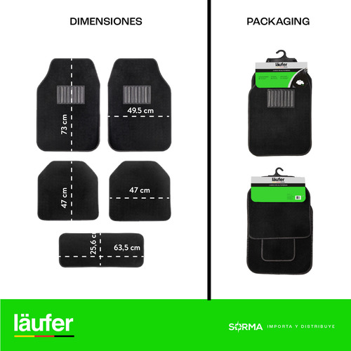 Imagen 5 de 9 de Kit Alfombras + Set De Herramientas 15 Piezas Laufer