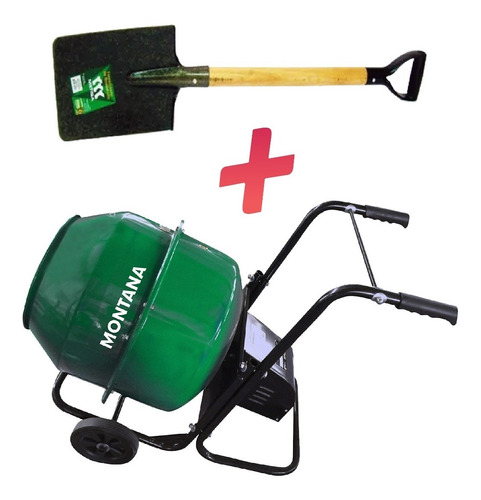 Hormigonera Montana  Potente Motor 1 Hp (media Bolsa)