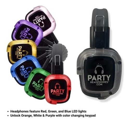 Auriculares Silent Disco | Plegable De 3 Canales Con Caracte