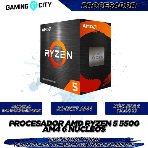 Imagen 3 de 4 de Combo Actualizacion Pc Amd Ryzen 5 5500 6/12 A320