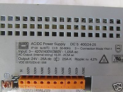 Block Ac/dc Power Supply Dq5 400/24-25 New Ssk