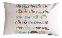 Comprar Swono Animal Show Pillow Cover Alphabet Zoológico Con Animal