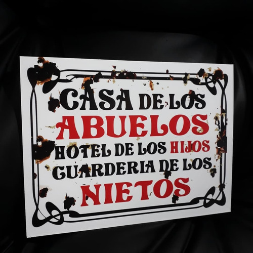 Cartel De Chapa Casa De Los Abuelos Guardería De Los Nietos