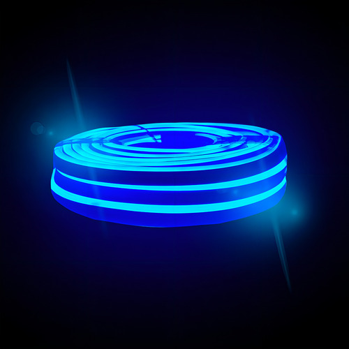 Manguera Navideña Luz Led Neon Azul Doble Vista 10 Metros