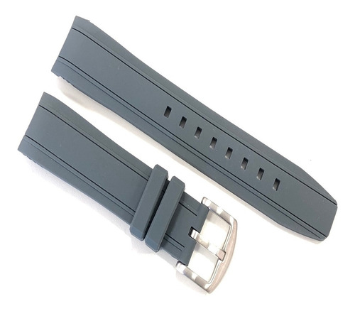 Pulseira Silicone Legacy Cinza Curvada 20mm 22mm 24mm 26mm