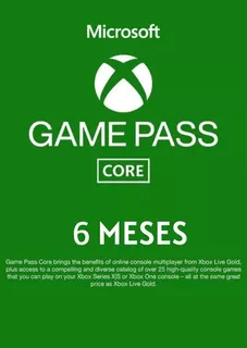 Xbox Game Pass Core 6 Meses [ Codigo Digital México ]