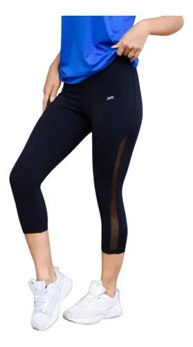 Calza Deportiva Combinada De Lycra Tiro Alto - Dama