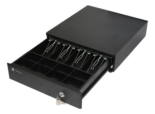 Cajon De Dinero Hostech Ht-300 4 Billetes 8 Monedas Rj11 Color Negro