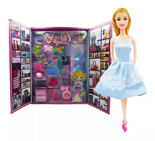 Bonecos Articulados - Boneca Barbie Fashion Novo Closet de Luxo