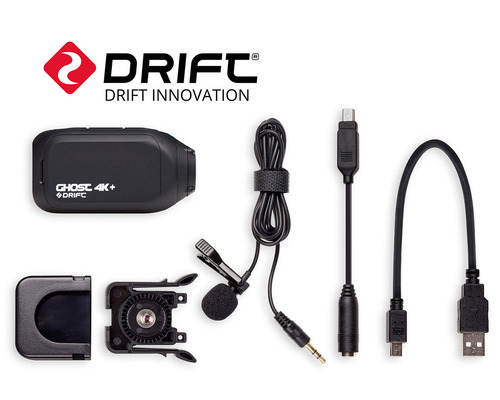Drift Ghost 4k+ Cámara De Acción Para Motocicleta Con Micrófono Externo, Modo Dvr, Modo De Clonación, Etiquetado De Vídeo, Wifi