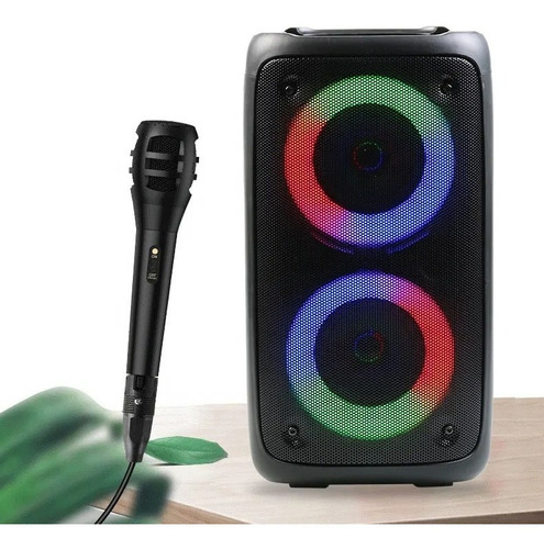 Imagen 2 de 4 de Bocina Inalámbrica Portátil De 8 Mic Sd Bluetooth Radio Usb