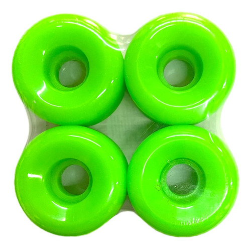 Ruedas Para Patineta Cónicas Verdes Catrina 54mm