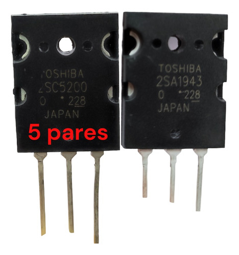 A1943 Y C5200 5 Pares De Transistores De Potencia Amplificad
