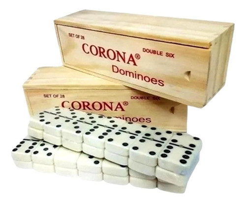 Clasico Domino De Fichas Gruesas De Resina Caja Incluida S1