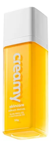comprar Creamy Skincare Ácido Lático 30g Antiacne e Seborreguladora Alto Poder Hidratante Reduz Aparência dos Poros Niacinamida Todos os Tipos de Pele Uso Noturno