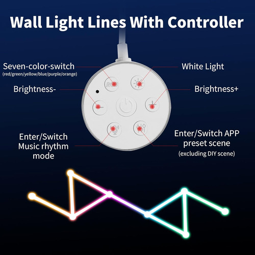 Línea De Luz Led Rgb Inteligente Para Juegos Y Decoración De
