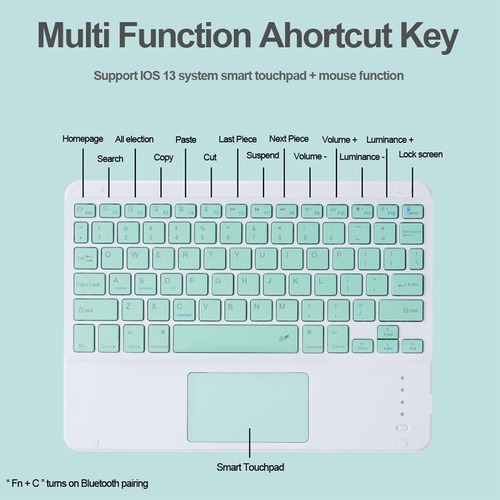 S Funda For iPad Air 4 10.9 A2325 A2316 Teclado Con Mouse Ñ