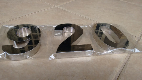 Letras Em Aço Inox Letreiro Caixa Números 3d Fachada 30 Cm