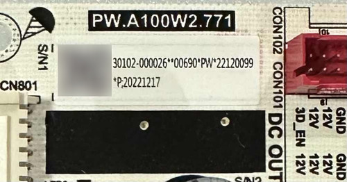 Pw.a100w2.771 Fuente Tcl 58s454 Usada (Usado)