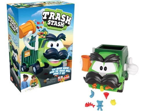 Juego Goliath Trash Stash: Llena Un Basurero, Miralo Volcar