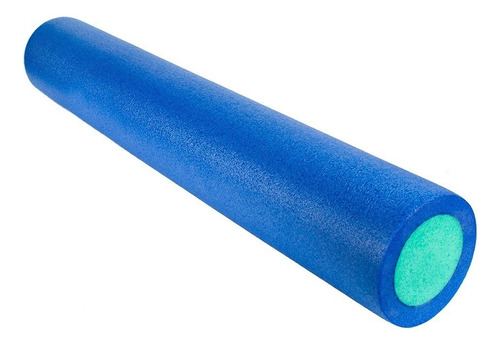 Rolo Eva Espuma Foam Roller 90x15 Liberação Miofascial Cor Azul com verde