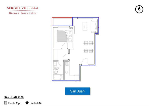 Imagen 7 de 7 de Departamento De 1 Dormitorio En Venta En Rosario