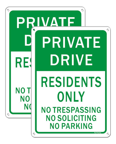 Señal No Parking Private Driveway Residents Only Trespassing