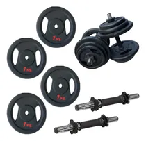 Comprar Discos Pesas + Manubrios Pvc Circular Hierro Set Pack 4 Kg