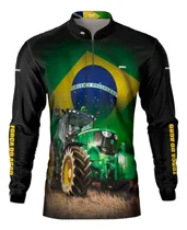 Comprar Camisa Agro Trator Brk Brasil É Agro Fazendeiro Pesca Uv50+