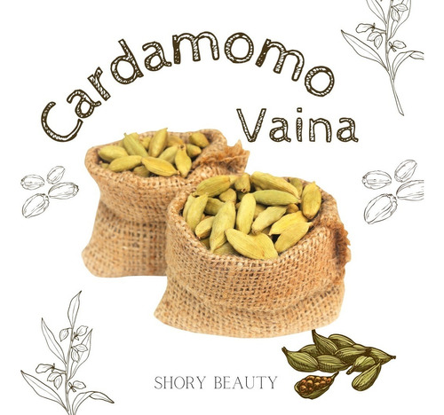 Cardamomo Vaina Alta Calidad Producto Premium 200gr