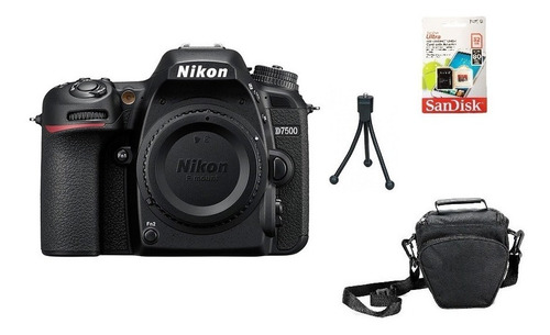 Nikon D7500 (corpo) 4k Wi-fi + 32gb + Bolsa + Tripé Sem Juro