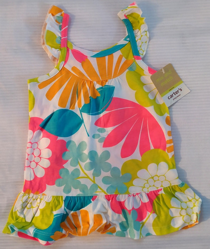 Vestido O Camison Floreado Playero / Marca Carter's