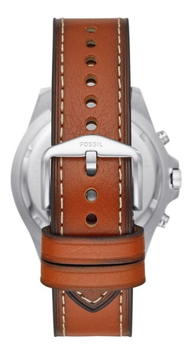 Relogio Fossil Masculino Couro Mostrador Azul Fs5625/0kn