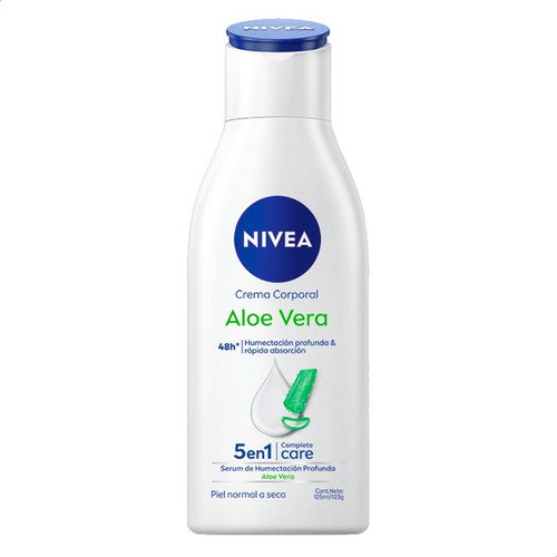Imagen 2 de 3 de Crema Corporal Aloe Vera 5 En 1 Nivea X 125 Ml