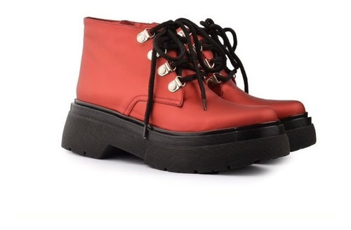Imagen 4 de 5 de Borcegos Botinetas Botas De Mujer De Cuero Sandi - Ferraro