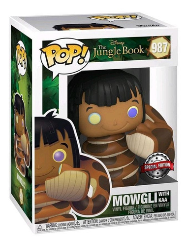 Funko Pop Mowgli With Kaa #987 Libro De La Selva Exclusivo