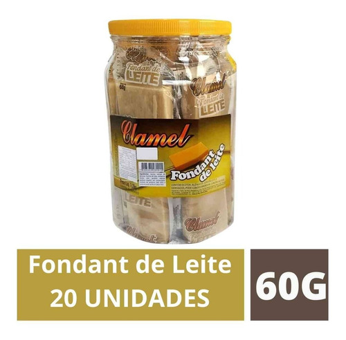 Doce Fondant De Leite Clamel Pote 20 Unidades De 60g