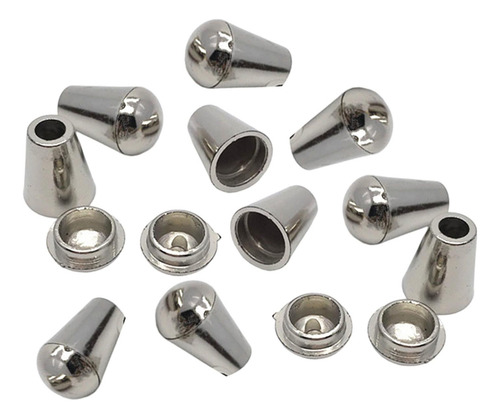 5 X 10 Piezas De Topes De Campana Para Extremos De Plata