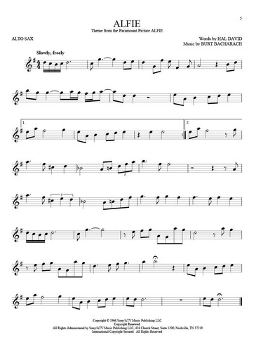 101 Movie Hits (alto Sax)