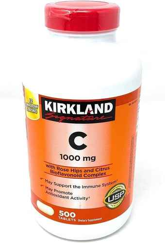 Kirkland Vitamina C 1000mg 500 Tablet - Unidad a $1